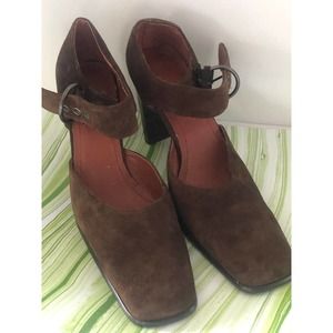 Me Too Womens Pump Suede Dark Brown Size 10